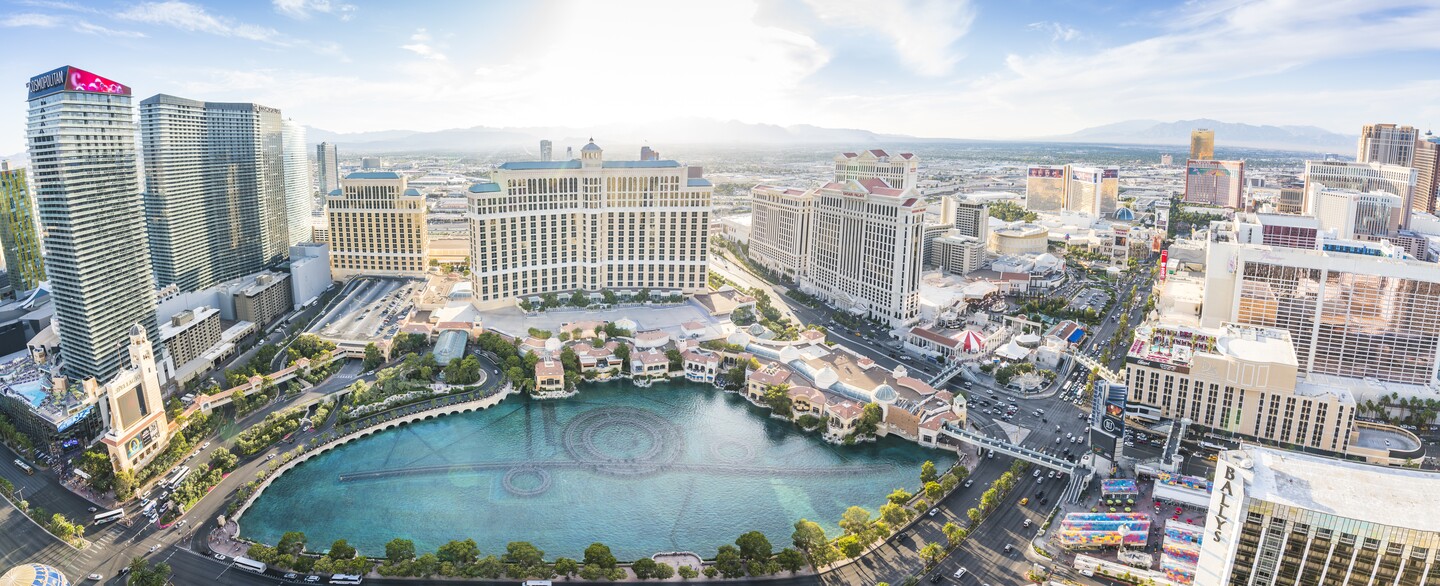 Panorama of Las Vegas arial view